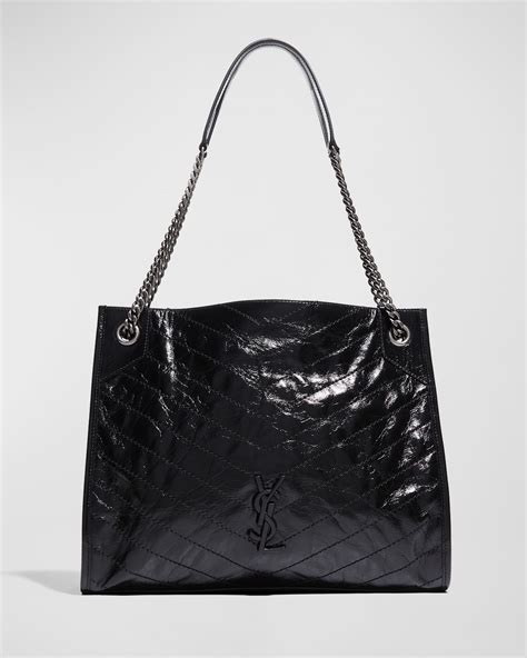 ysl niki leather shoulder bag|YSL niki tote.